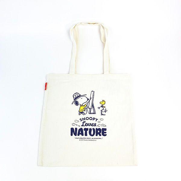 Плоская большая сумка Snoopy белого цвета для школьного офиса PEANUTS