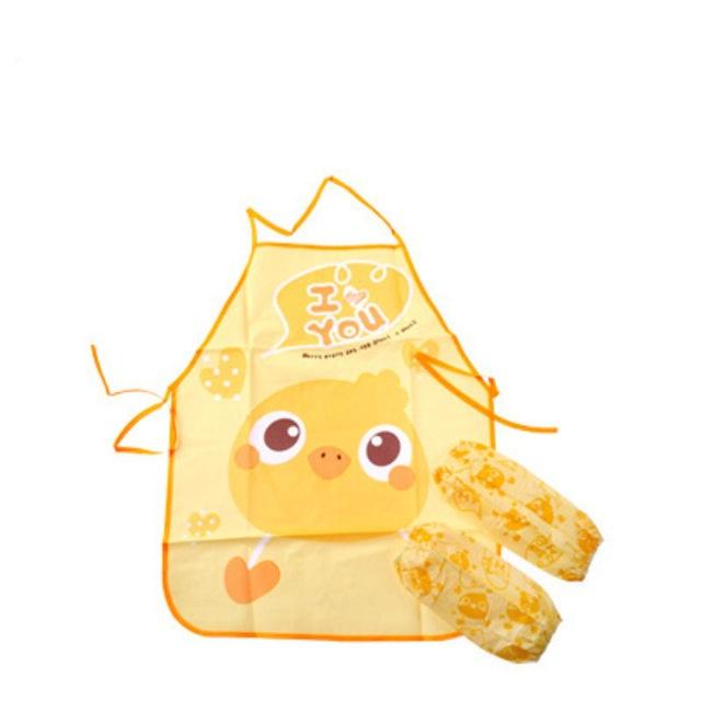 Фартук 4 цвета милый младший шеф-повар дети без рукавов животное водонепроницаемый рисунок фартук рукава комплект ARI