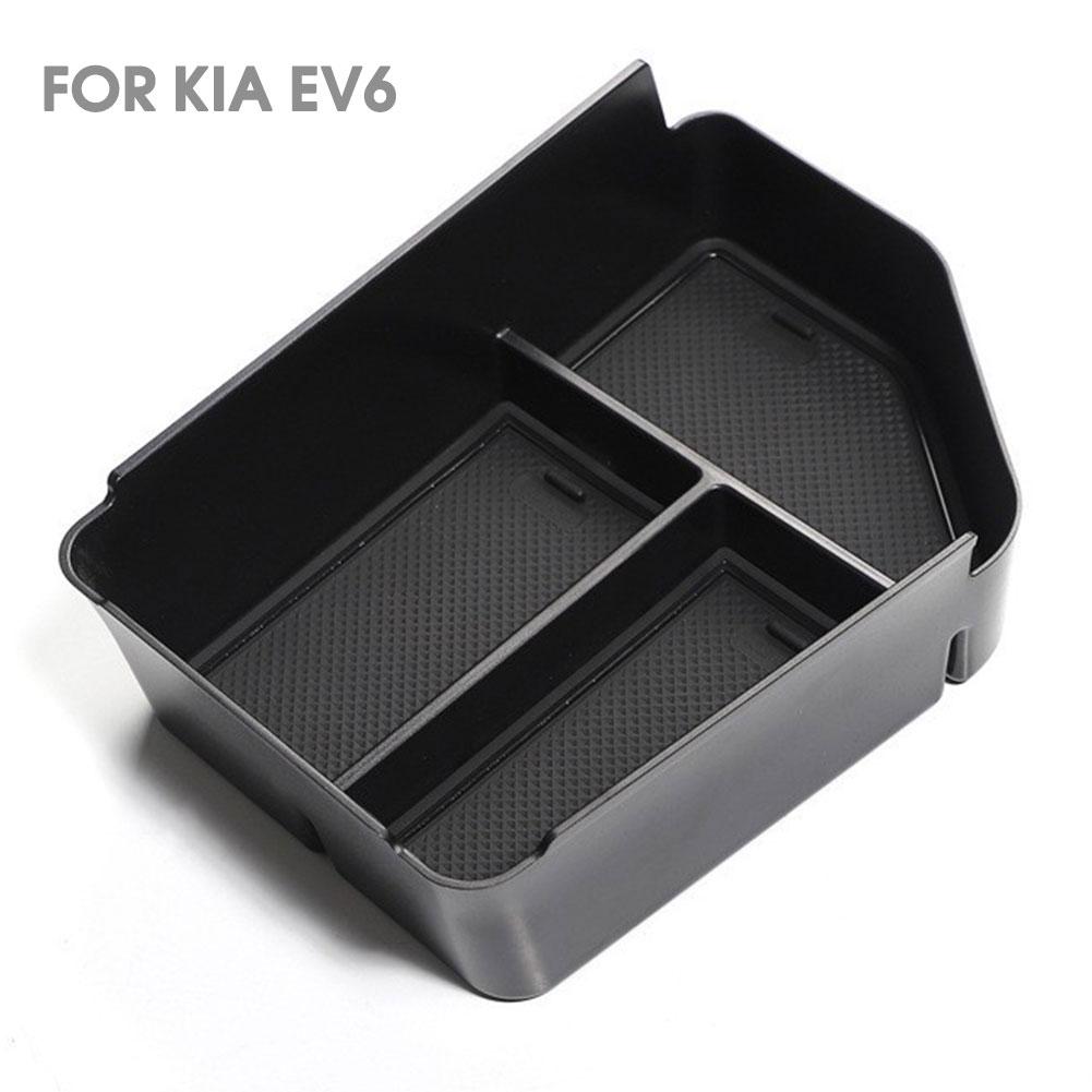 Ящик для хранения в подлокотнике для Kia EV6, нижняя центральная консоль, органайзер, подставка для стакана, материал ABS для Kia EV6, аксессуары для интерьера E4O3