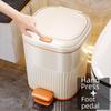 Large Capacity Pedal Trash Can - Silent Slow-Close Lid for Home: Bathroom, Kitchen, Bedroom, Living Room