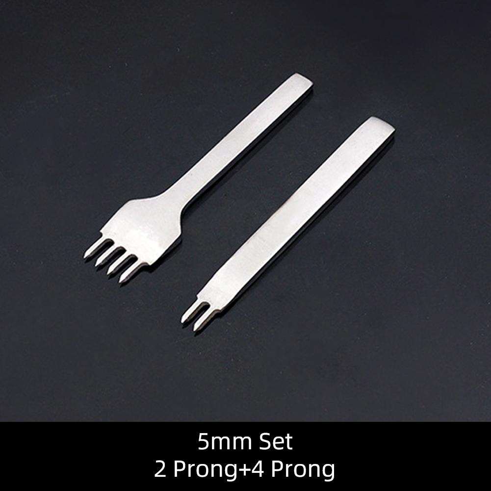 3/4/5/6mm Spacing Punch Tool For Leather Hole Punches Tool Lacing Stitching Sewing DIY Leather Craft Tools 1/2/4/6 Prong
