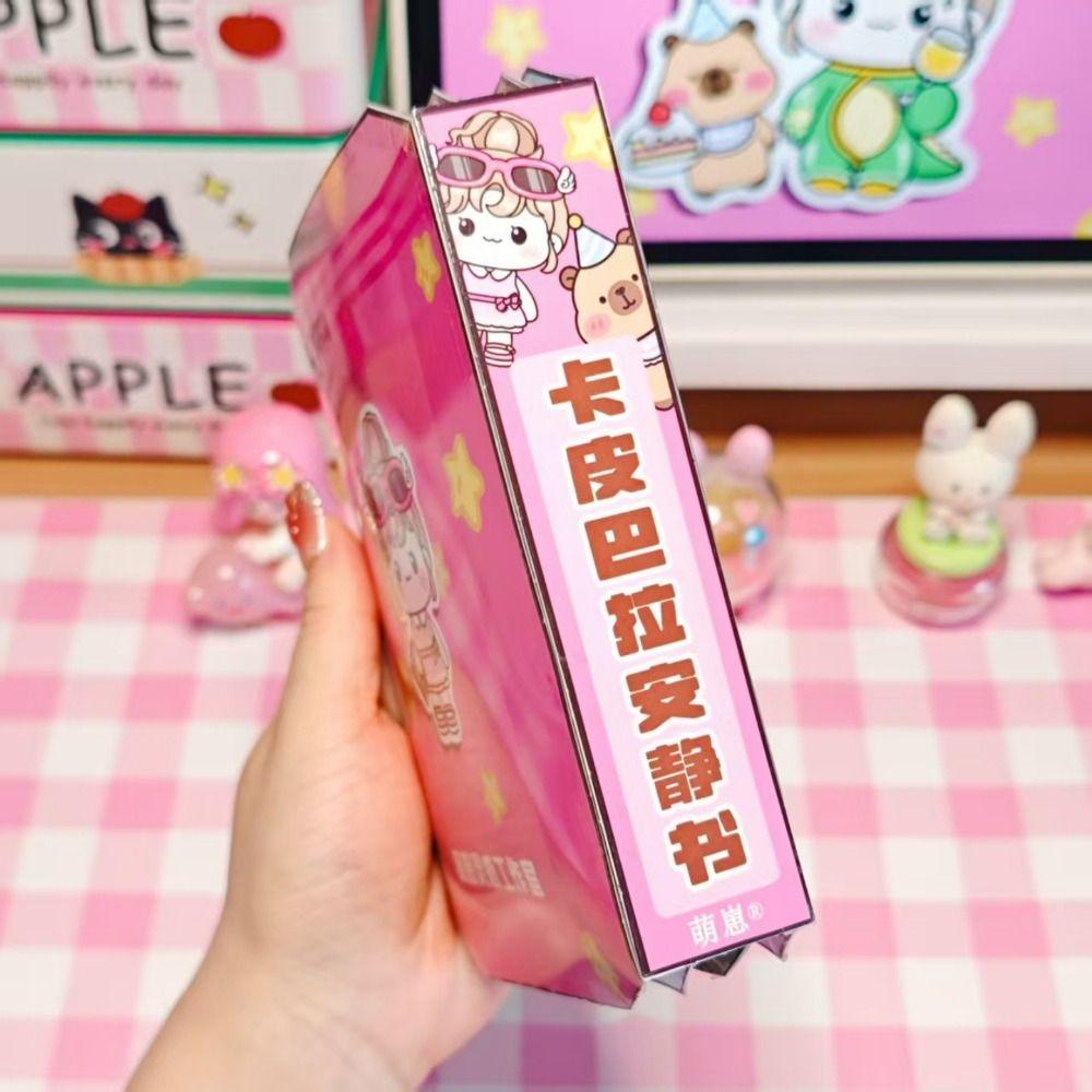 Educational Capybala Quiet Book Early Learning 3D Sticker Book Activity DIY Pinch Toy Book Girls