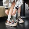 Кроссовки Color Block Chunky для мужчин/женщин, дизайнерская подошва, кроссовки, модная повседневная обувь, увеличенная внутренняя высокая платформа, Zapatos