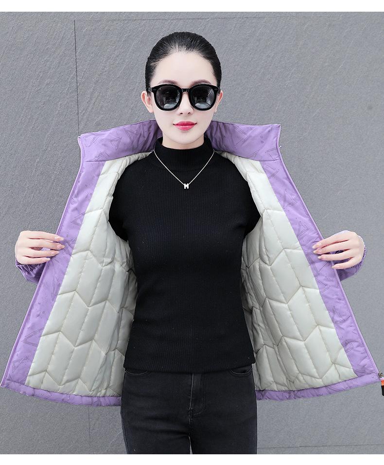 2024 Женская зимняя теплая хлопковая куртка с капюшоном для женщин среднего и пожилого возраста