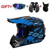 Full Face Motorcycle Helmet With Included Goggles Cover Gloves - All Season ABS Safety Gear Off-Road MTB ATV Riding