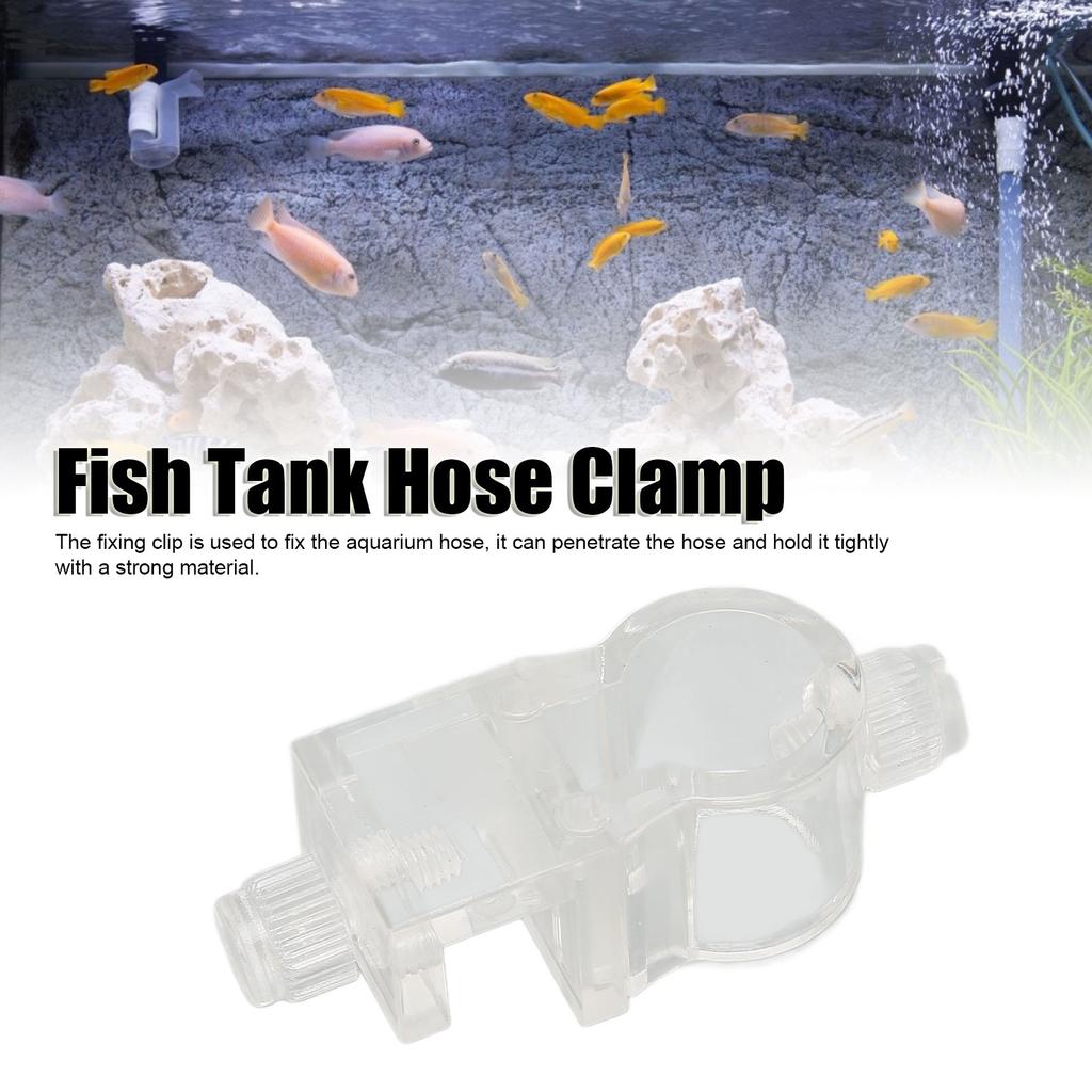 Aquarium Hose Clamp Transparent Split Type Plastic Water Pipe Fixing Clip for Fish