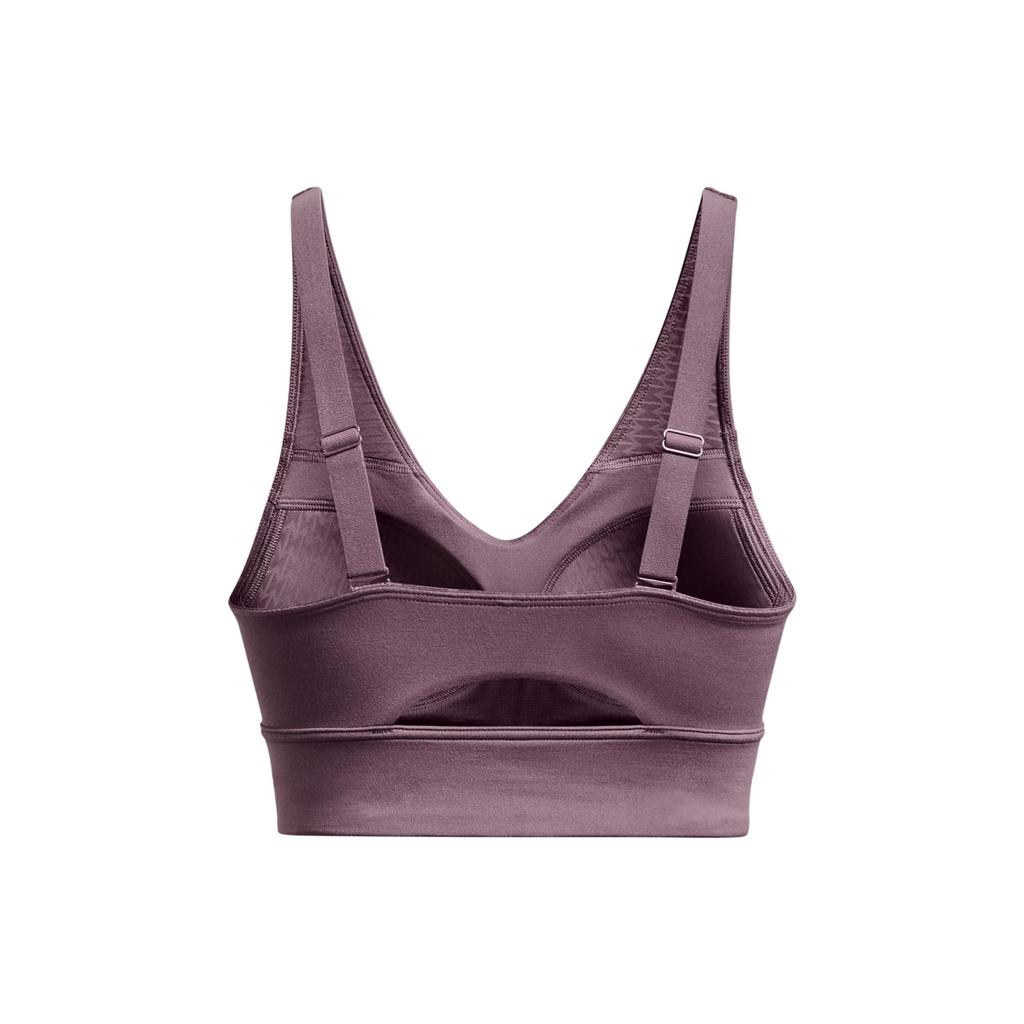 Under Armour Smart Form Logo Print Medium Support Sports Bra Women Underwear Purple 1381666-500