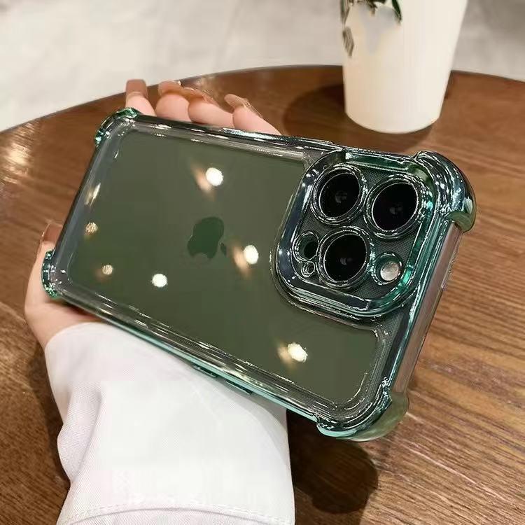 Защитный чехол с 4 углами-подушками безопасности для iPhone XR XS 11 12 13 14 15 16 Pro Max с пленкой для линз, противоударный, прозрачный, жесткий