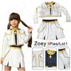 2025 Movie Demon K Pop Zoey Cosplay Costume for Girl Halloween Carnival White Hunters Jacket Vest Skirt Three Pieces Uniform Set
