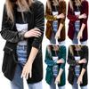 Women's Fashion Long Sleeve Gold Velvet Solid Casual Loose Cardigan Coat