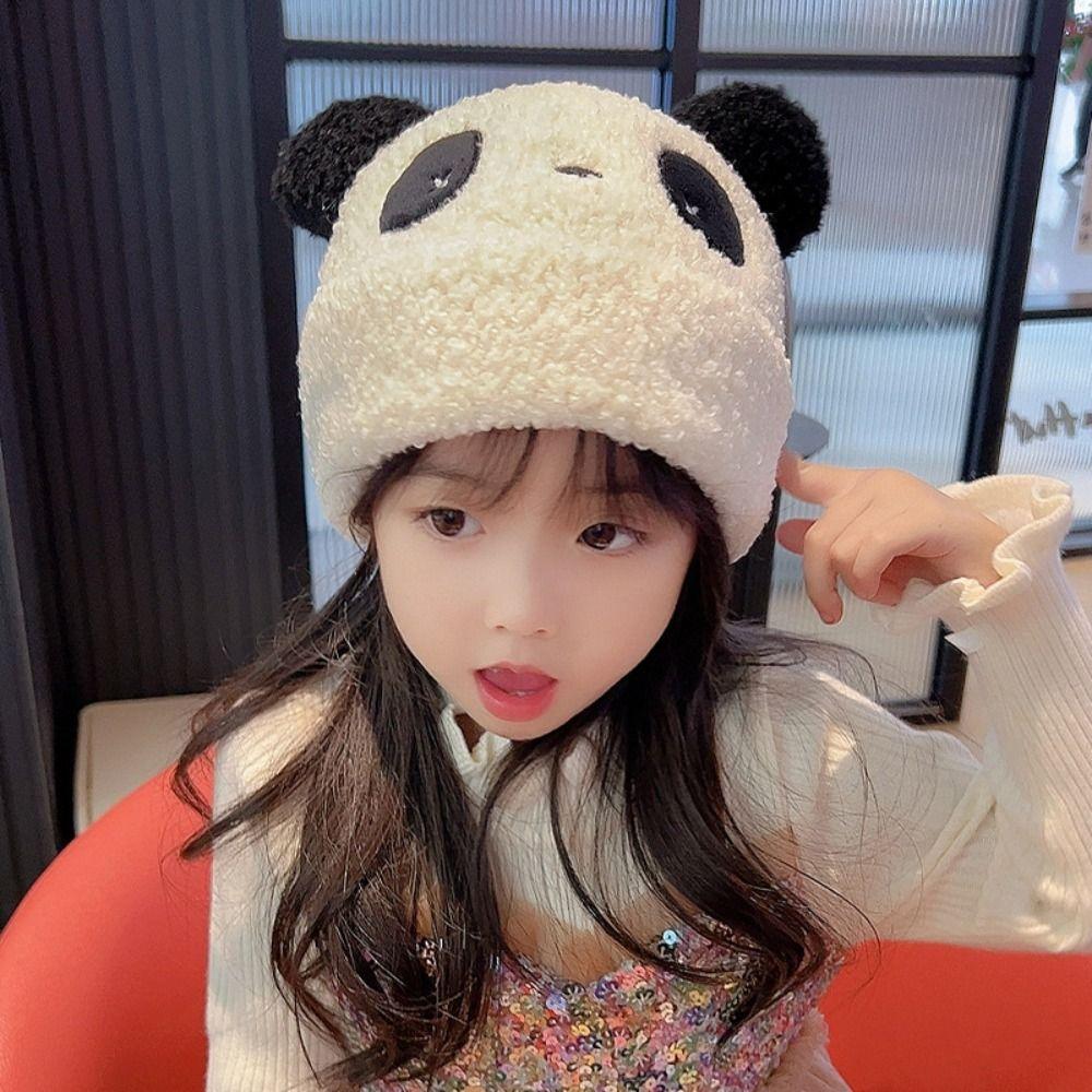 Autumn Winter Panda Ears Hat Warm Knitted Hat Fashion Ski Hat for Children