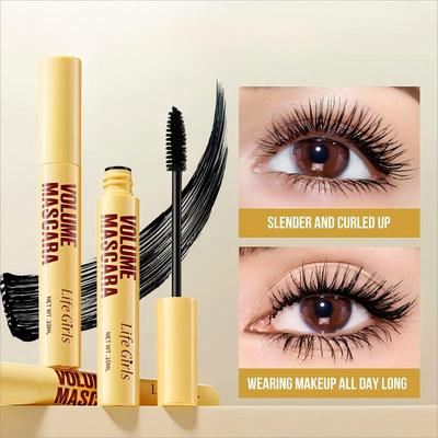Life Girls Тушь для ресниц Slim Volume Водостойкая Стойкая Тушь Подкручивает одним движением кисточки Макияж для глаз