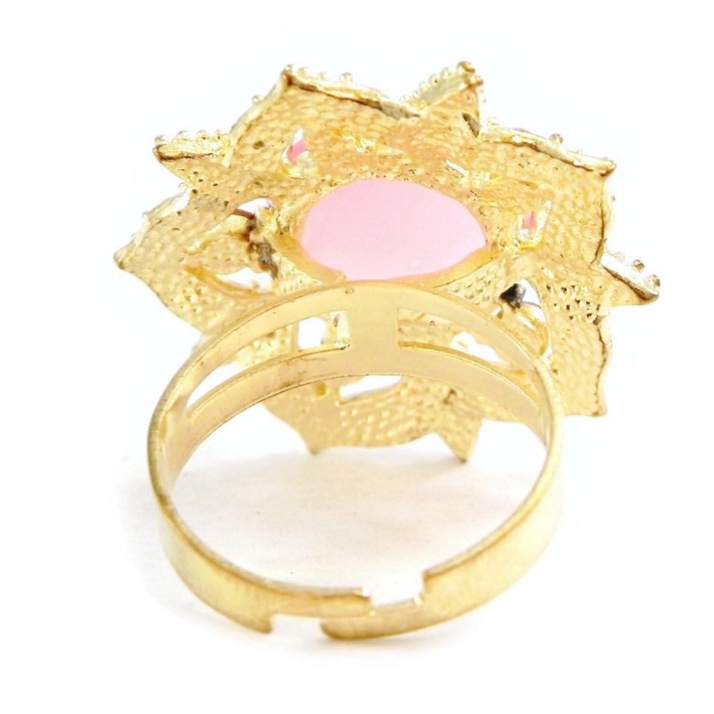 Les Trésors De Lily [E4199] - Pink 'Flowering' Ring