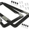 Universal US/CA Standard Size Plate Frame Covers Upgrade Your Car with These Stylish Carbon Fiber Pattern License Plate Frames