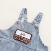 Boys' Suit Children's Striped Short Sleeved T-shirt Denim Overalls Two-piece Set Baby Cartoon Clothes