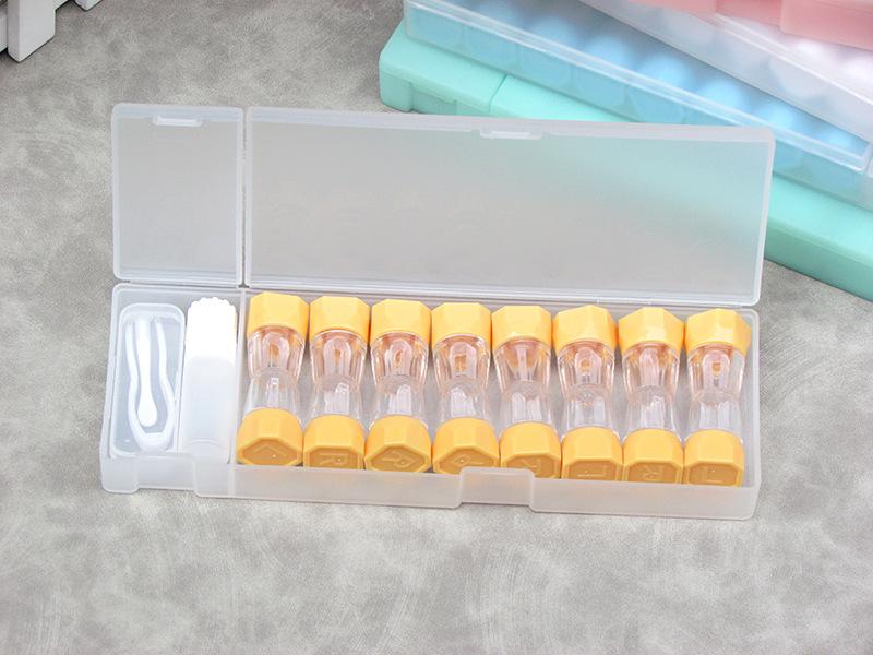 8 пар держатель для контактных линз, дорожный портативный маленький милый прозрачный мешок для очков, контейнер для контактных линз, чехол для хранения