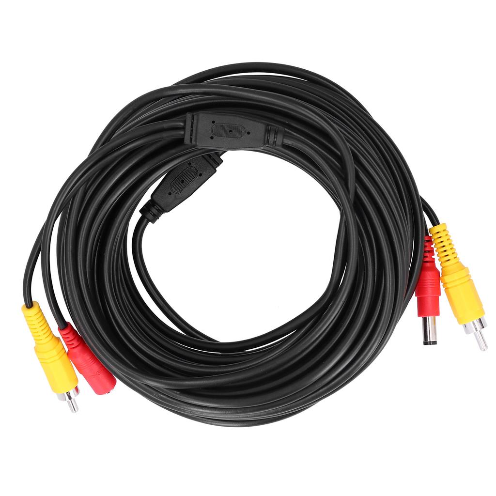 Portable CCTV Cable 2-In 1 Video Power Cord + Connector for Surveillance Camera DVD Player(10m 32.8ft )