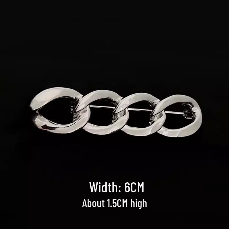 Женская блестящая брошь-цепочка: Эластичный аксессуар, подчеркивающий талию, и булавка от нескромности