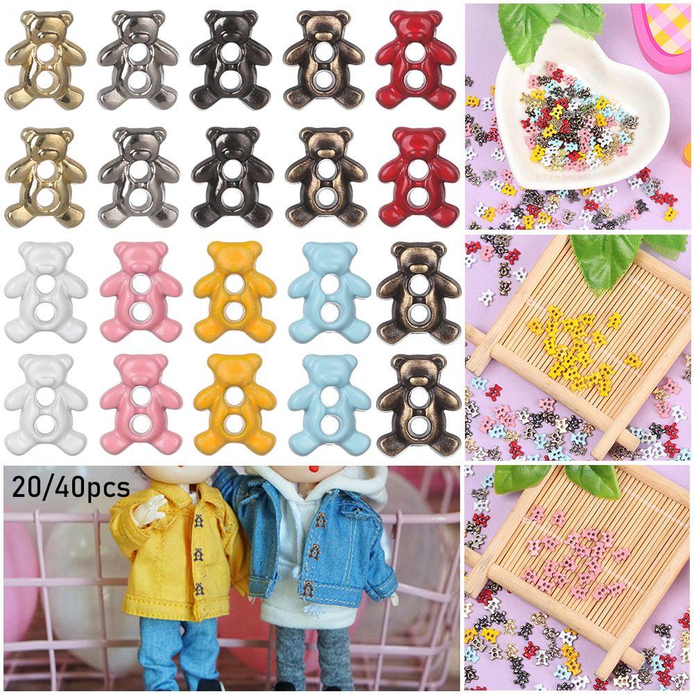 Craft Bear Pattern Decoration DIY Doll Clothes Mini Buttons Clothing Sewing Buckle Metal Buckles