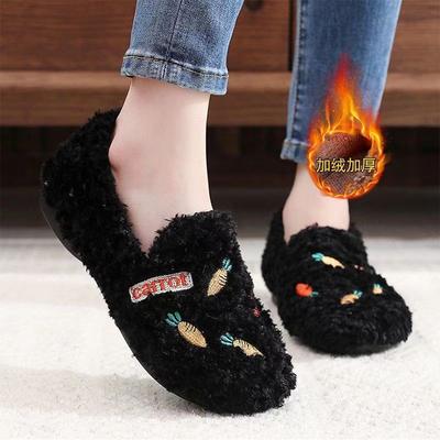 Зимние новые женские хлопковые туфли, утепленные и теплые, модные, универсальные, повседневные, пушистые хлопковые туфли