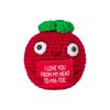 1/3Pcs Doll With Card Handmade Frend's Gifts Funny Tomato Knitted Positive Energy Room Decoration Crochet