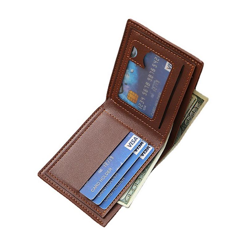 Мужской короткий бифолд из искусственной кожи Masculina держатель для кредитных ID-карт кошелек бифолд кошелек клатч однотонный Hombre деловой