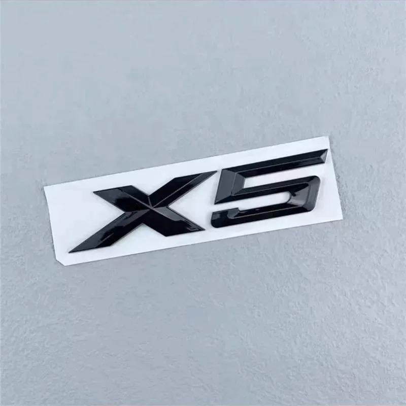 3D ABS Black Chrome Car Rear Trunk Letter Emblem Badge X1 X2 X3 X4 X5 X6 X7 for BMW E70 E53 F15 G05, Styling Stickers Decal