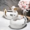 Cute Duck Tissue Box Dining Table Light Luxury Tissue Storage Box Creative Home Decoration Art Ceramic Tissue Box Ornaments