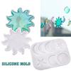 2pcs Moon Star Sun Silicone Mould Crystal Epoxy Resin Pendant Jewelry Casting Mold
