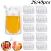 20/40 шт., портативные пластиковые прозрачные пакеты для питья, для хранения молока, чая, сока, жидкости, вечеринки, напитков