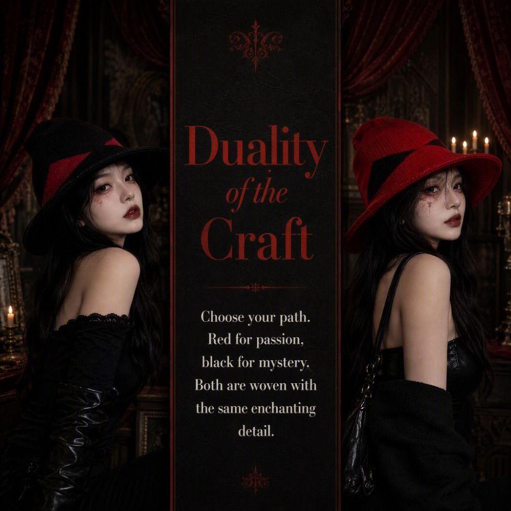 Wide Edges Wizard Cap Knit Cosplay Party Hat Cosplay Headpiece Pointed Bonnet Party