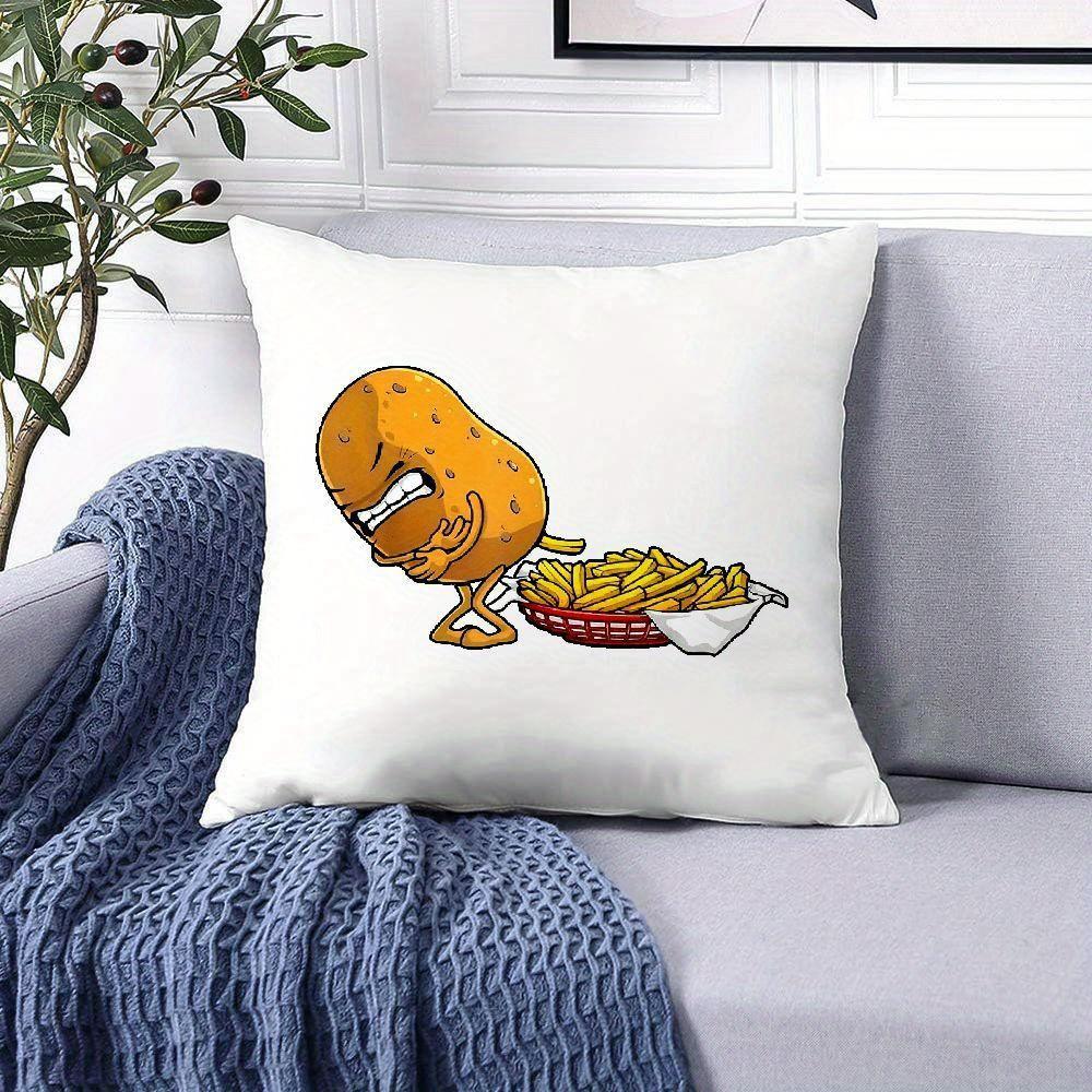 Potato and Fries Pillow - Fun Home Decor, Adds Humor, Quirkiness, and a Side of Playful Charm To Your Living Space"