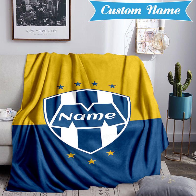 Custom Name Team Spirit Monterrey Blanket Lightweight Ideal Bedding Blanket Perfect for Travel, Camping, Living Rooms, Sofas, Christmas gift