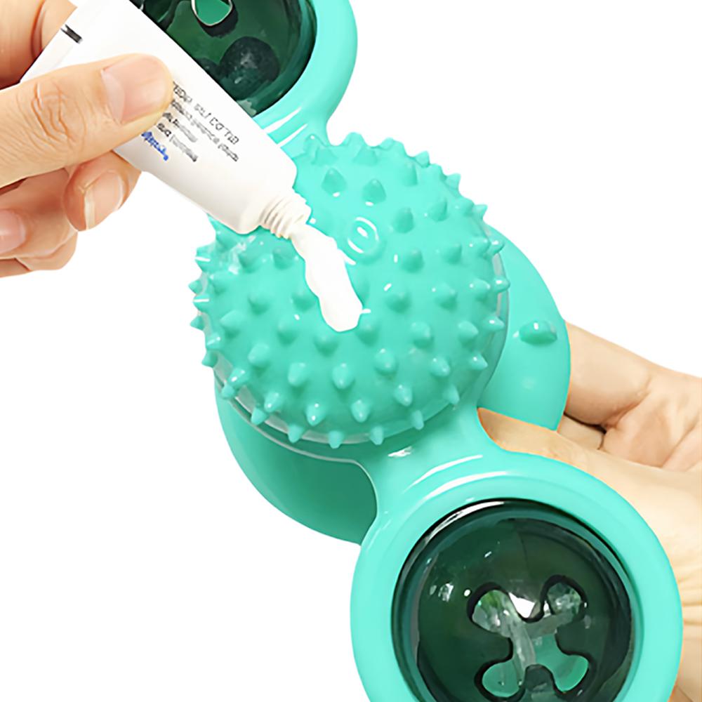 Cat Pinwheel Toy with Light, Rotating Rubbing & Scratching Cat Carousel, Interactive Self-Playing Cat Toy, 1PC
