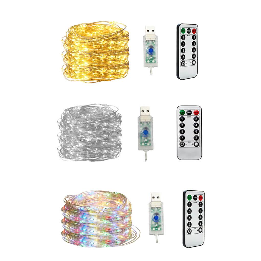 5m 50 Led Remote Control USB Waterproof Bedroom Indoor Outdoor Wedding Dorm Decoration Copper Wire Light