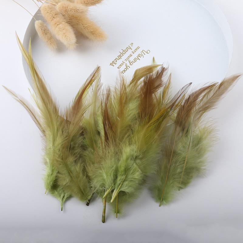 100 шт. Окрашенные куриные перья 10-15 см для DIY поделок, украшений ручной работы, для свадьбы, вечеринки, фестиваля, костюмов