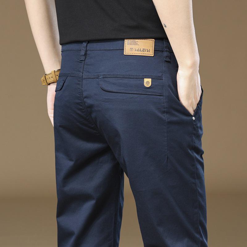 Men's Hong Kong 2025 Spring/Summer Pure Cotton Loose Straight Business Trousers