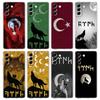 Чехол для телефона Samsung Galaxy S25 S24 S23 FE S22 Ultra S20 S21 5G S10 S9 Plus S10E S8 Cover Турецкий язык бозкурт серый волк