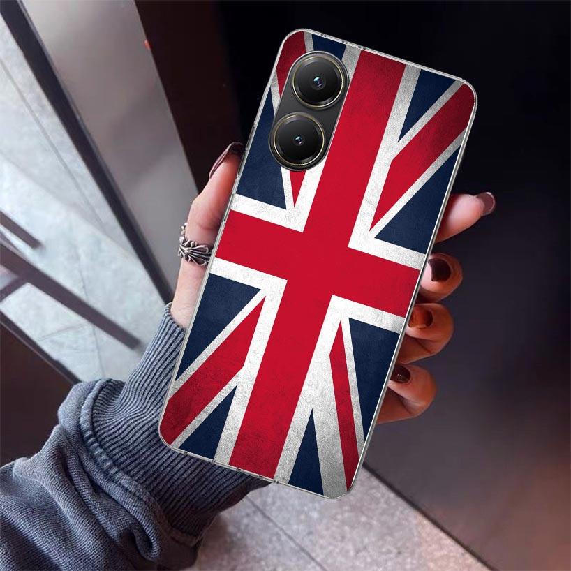 Union Jack England UK Flag Phone Case For Xiaomi Poco X5 X6 X7 Pro F7 Ultra M7 Redmi 15C 15 13C 13 12C 12 10 10C 10A 9 9C 9T 9A