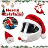 1/3Pcs Christmas Helmet Cover Elastic Motorcycle Santa Claus Funny Cover Plush Santa Claus Christmas Hat for Outdoor Party Xmas