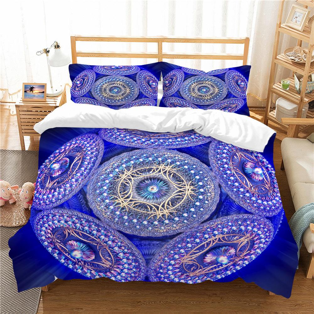 Bohemian Floral King Queen Duvet Cover Boho Mandala Cashew Flowers Bedding Set Exotic Tribe Style 2/3pcs Polyester Quilt Cover
