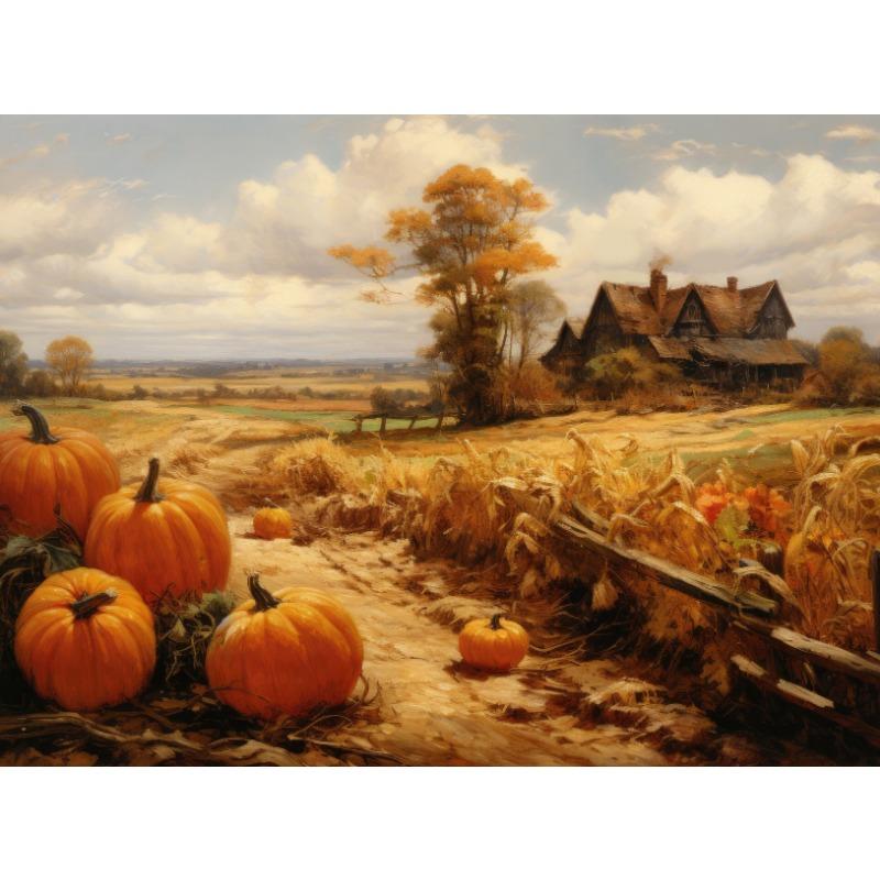 Четыре сезона Винтажные сельские пейзажи Плакаты и принты Печать на холсте Настенная картина для гостиной Украшение дома