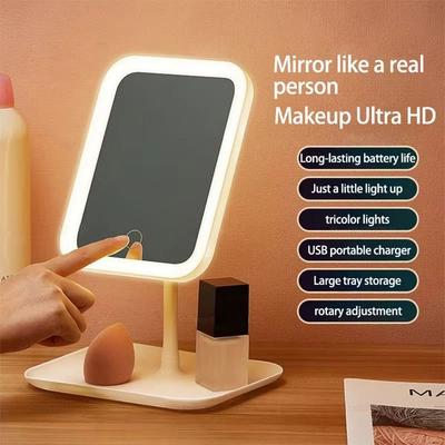 Портативное интеллектуальное зеркало для макияжа LED зеркало для макияжа для женской спальни туалетного столика
