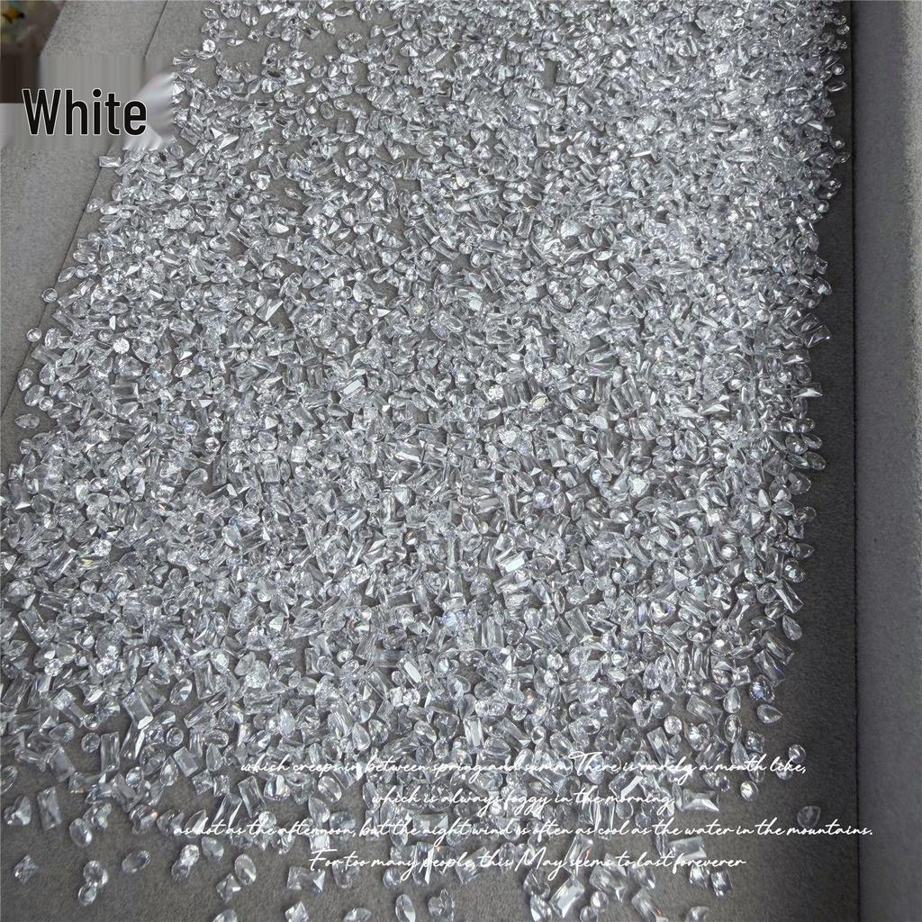 Смешанный набор циркониевых страз цвета Ice Clear Cognac Sea Salt для нейл-арта