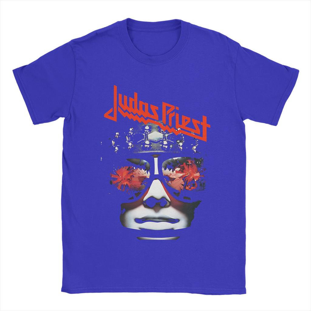 Британский Метал Judas Priest Футболка Пляжная 100% Хлопок Футболки Для Мужчин Хипстер Повседневная Футболка С Коротким Рукавом Винтажная Одежда