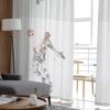 Ball Game Pose Printed Tulle Curtains Fashion Sheer Window Drapes for Living Room Balcony Modern Home Decor