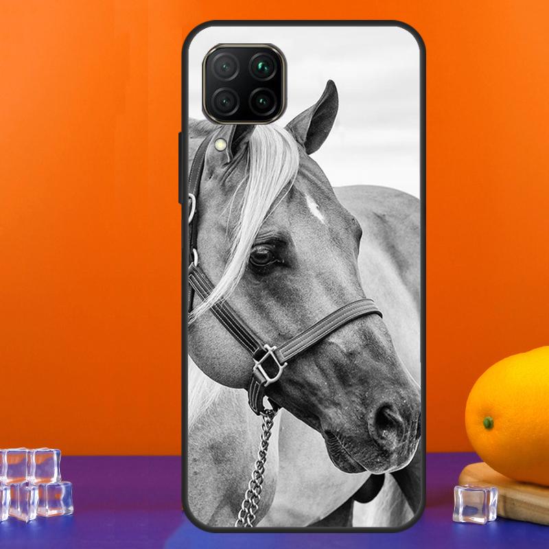 Черно-белый конь Для Huawei Nova 9 10 SE 5T 12i 12s 11i Y91 Y90 Y60 Y70 Y72 Y61 P60 Pro P20 P40 P30 Lite Чехол