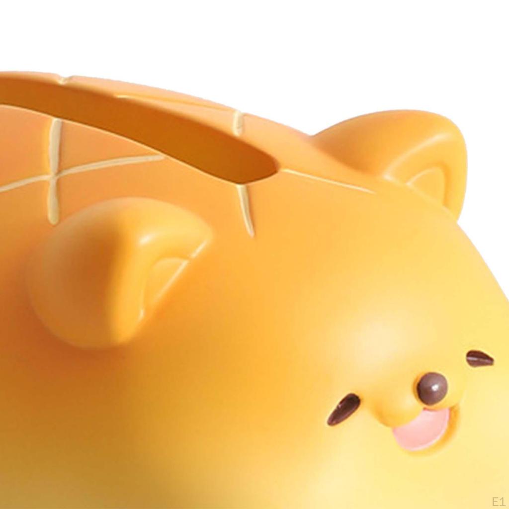 Dog Statue Tabletop Ornament Tissue Box Cover Resin Animal Sculpture for Living Room Night Stand