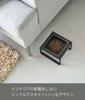 Yamazaki Jitsugyo 5817 Подставка для миски для корма для домашних животных, высокая, черная, Ш15 x В10 см, контейнер для кормления, контейнер для воды, приблизительный размер. Д15.5