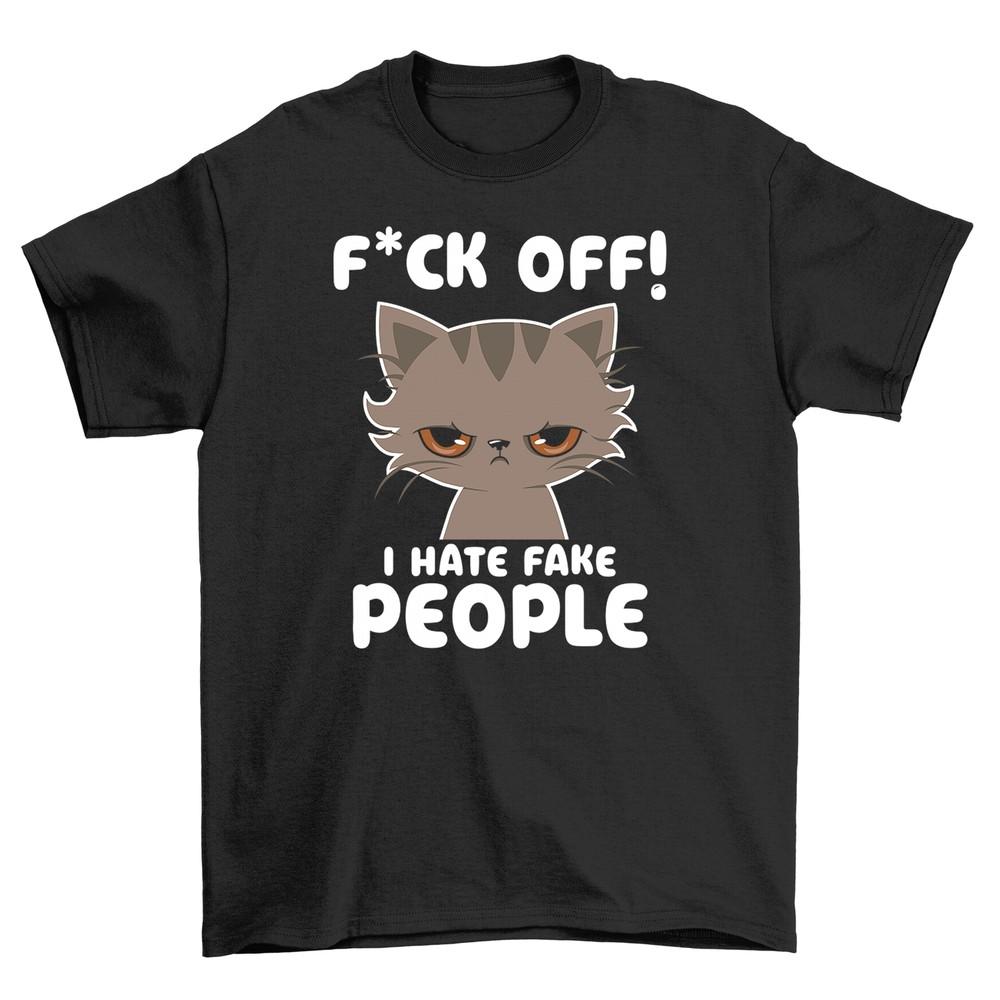'I Hate Humans Cat'' Funny Cat Lover T-shirt, 100% Cotton, Unisex Tee, Perfect Fo